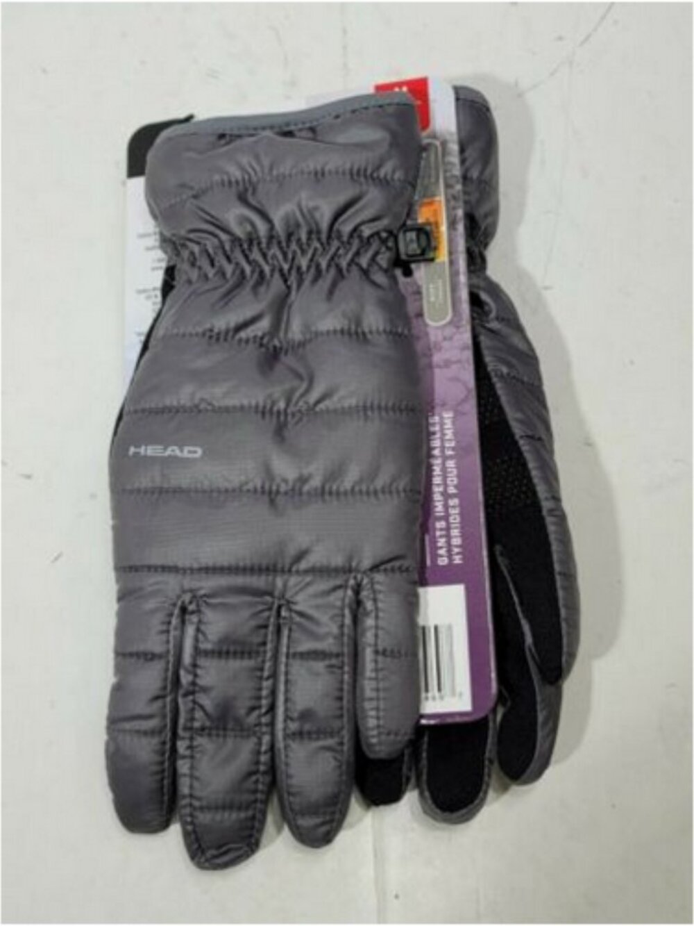 Head Hybrid Gray Waterproof Med Warm Gloves Womens Size M